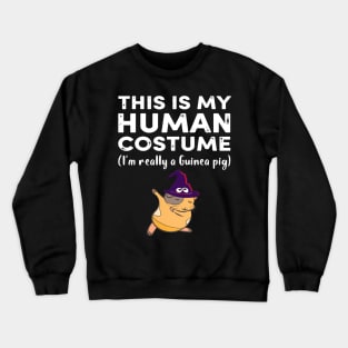 This My Human Costume I’m Really Guinea Pig Halloween (24) Crewneck Sweatshirt